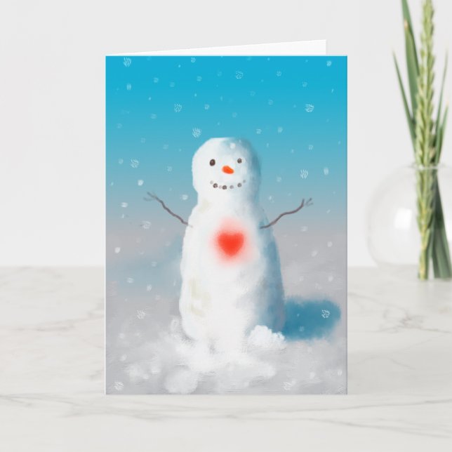 Snow Heart Holiday Card (Front)