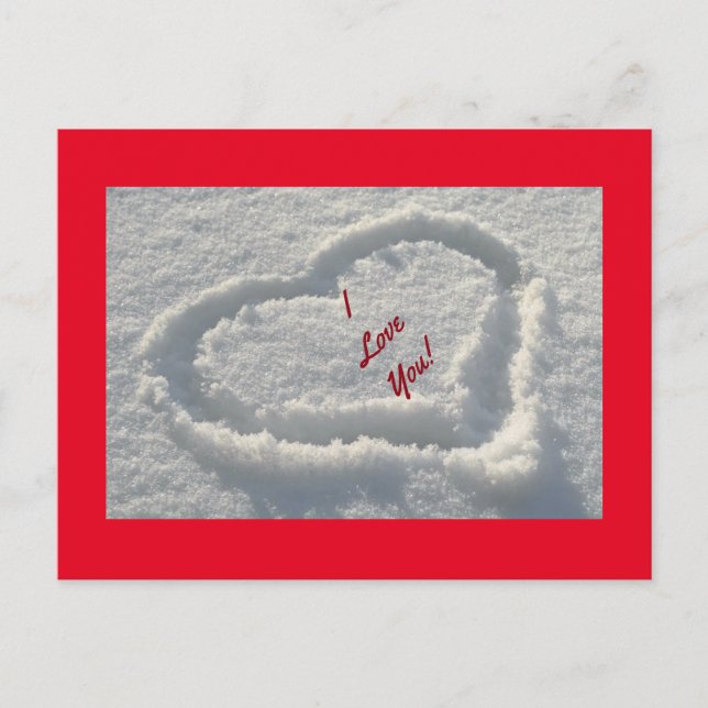 Snow Heart Postcard (Front)