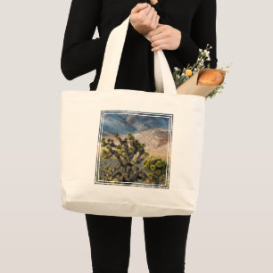 Snow In Death Valley Large Tote Bag