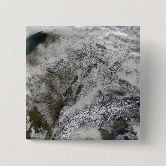 Snow in Europe 15 Cm Square Badge (Front)