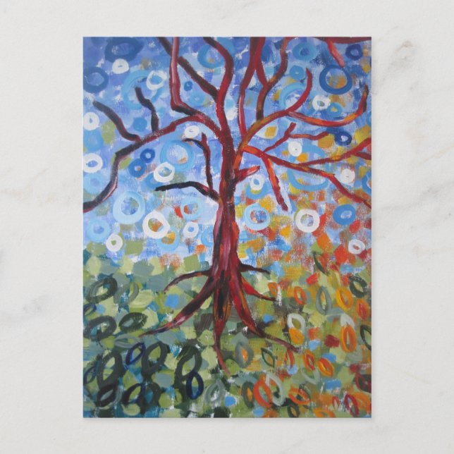 Snow in Fall Postcard (Front)