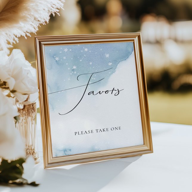 Snow in Love Blue Bridal Shower Favours Poster (Creator Uploaded)