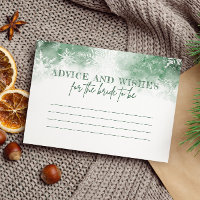 Snow in Love Bridal Shower Advice Wishes For Bride