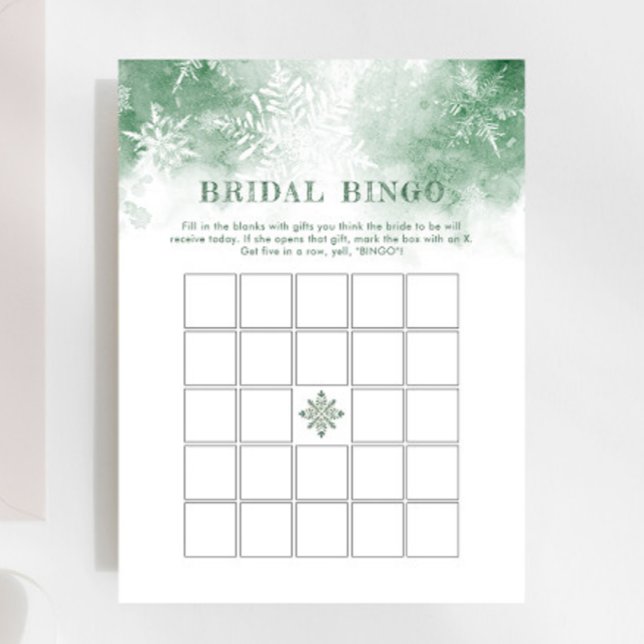 Snow in Love Bridal Shower Bingo Game (Creator Uploaded)