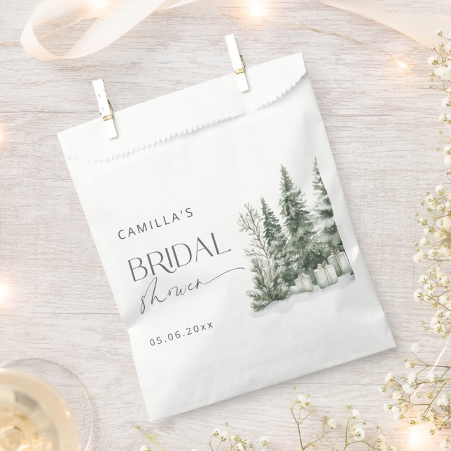 Snow In Love Bridal Shower Favour Bag (Clipped)