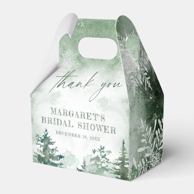 Snow in Love Bridal Shower Favour Box (Front Side)