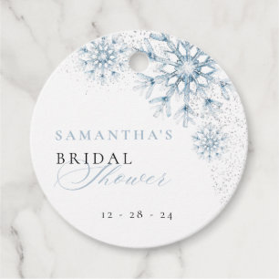 Snow in Love Bridal Shower Favour Tags