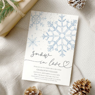 Snow In Love Bridal Shower Invitation
