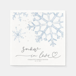 Snow In Love Bridal Shower Napkin