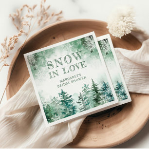 Snow in Love Bridal Shower  Napkin