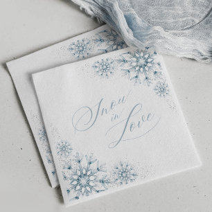 Snow in Love Bridal Shower Napkin