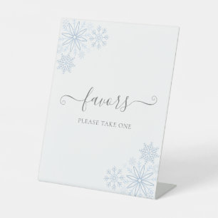 Snow in Love Favours Pedestal Sign