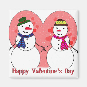 Snow in Love - Happy Valentine's Day Magnet