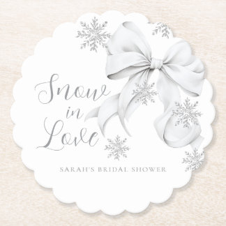 Snow in Love Paper Coaster