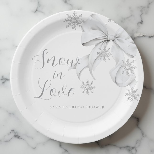 Snow in Love Paper Plate (Creator Uploaded)