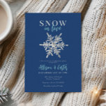 Snow in Love Snowflake Engagement Invitation<br><div class="desc">Celebrate your love story with our elegant “Snow in Love” engagement invitations. Crafted to evoke the magic of a winter wonderland,  this exquisite design features delicate snowflakes in frosty blues and shimmering silvers,  set against a soft,  cool-toned background.</div>