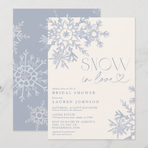 Snow In Love Snowflake Winter Bridal Shower Invitation