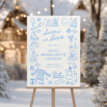 Snow In Love Whimsical Winter Bachelorette Welcome