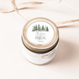 Snow In Love Winter Bridal Shower Classic Round Sticker