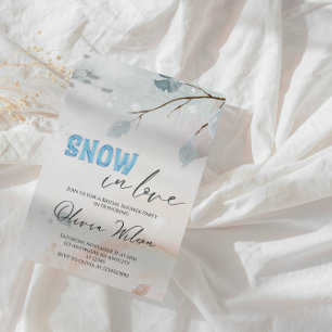 Snow in Love Winter Bridal Shower- Elegant Frost Invitation