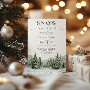 Snow in Love Winter Bridal Shower Invite