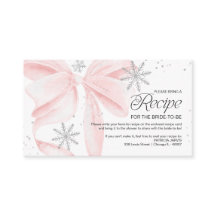 Snow in Love Winter Bridal Shower Recipe Request