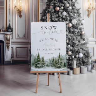 Snow in Love Winter Bridal Shower Sign