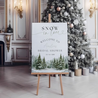 Snow in Love Winter Bridal Shower Sign