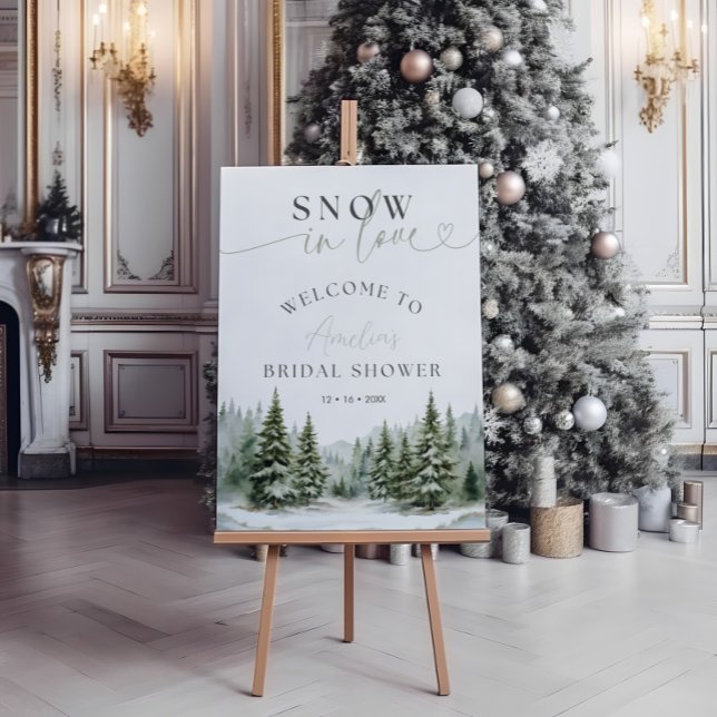 Snow in Love Winter Bridal Shower Sign (Creator Uploaded)