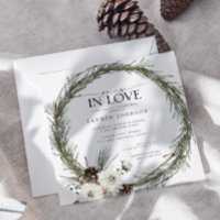 Snow In Love Winter Evergreen Bridal Shower