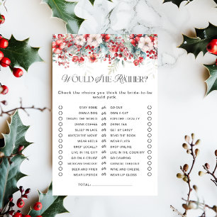 Snow in Love Winter Floral Bridal Shower Game
