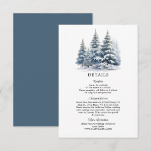 Snow in Love winter pine forest details Enclosure Card