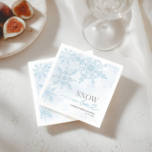 Snow in Love Winter Snowflake Bridal Shower  Napkin