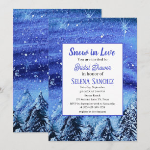 Snow in Love Winter Wonderland Bridal Shower Invitation