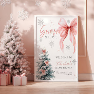 Snow in Love Winter Wonderland Bridal Shower Poster