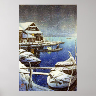 Snow in Mukojima Kawase Hasui 1931 Poster