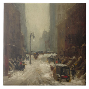 Snow in New York City (Winter in NYC) Ceramic Tile