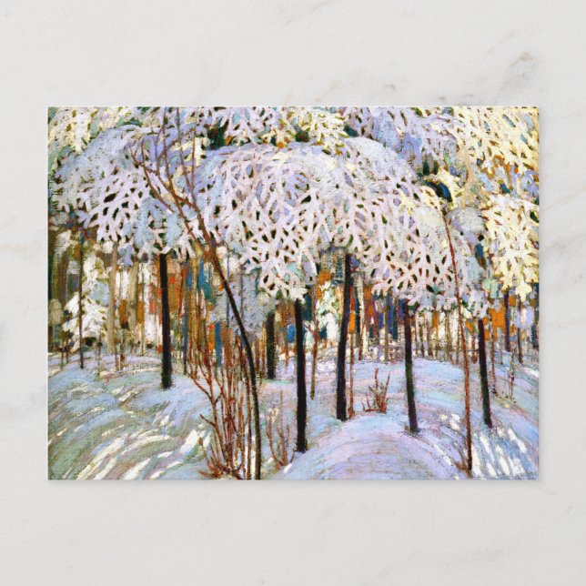 Snow in October, beautiful painting,  Postcard (Front)