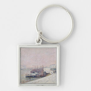 Snow in Rouen Key Ring