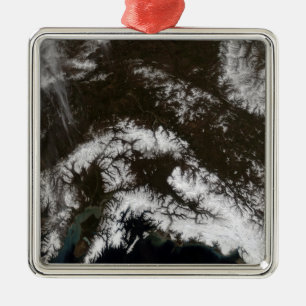 Snow in south central Alaska Metal Ornament