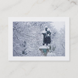 Snow in the Park (bordered) Business Card