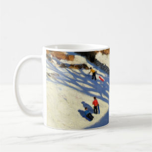 Snow in the valley near Monyash Derbyshire Coffee Mug