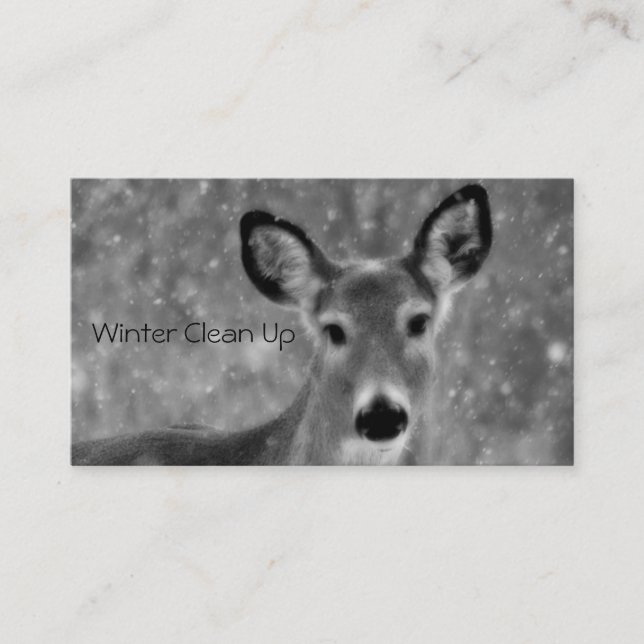 Snow In Winter Weather Business Card (Front)