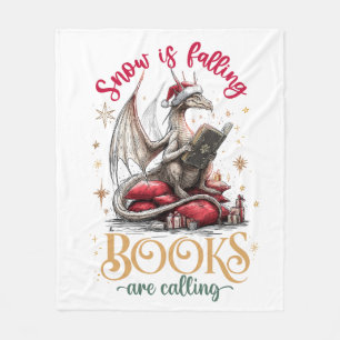 Snow Is Falling, Books Are Calling  Fleece Blanket