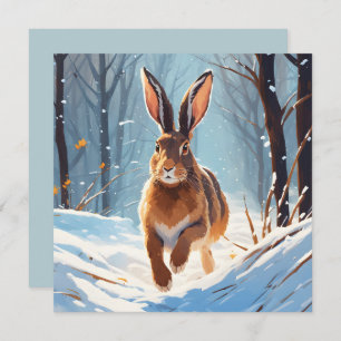Snow-Kissed Revelry: The Hare Run Holiday Card