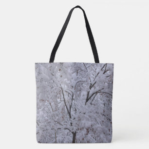 Snow-Laden Trees Tote Bag