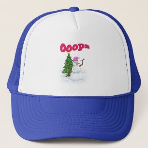 Snow lady with christmas tree OOps Trucker Hat