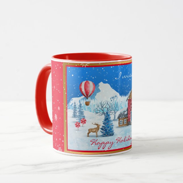 Snow Landscape Customise Mug (Front Left)