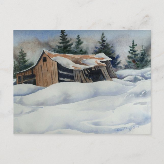 Snow Landscape Print Postcard (Front)