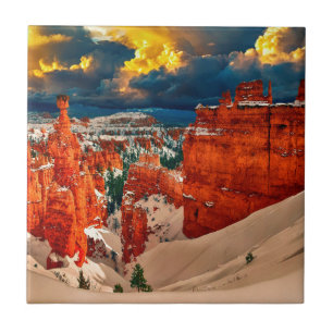 Snow landscape winter cold nature tile